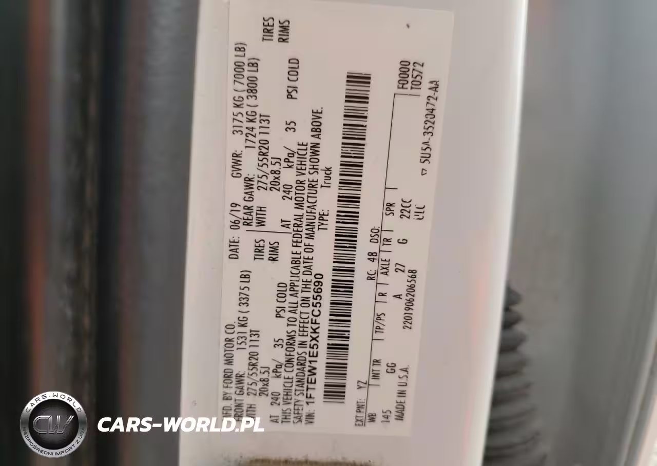 2019 Ford F150 Supercrew VIN:1FTEW1E5XKFC55690 - 12