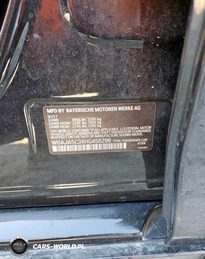 2017 BMW 530 I VIN:WBAJA5C3XHG456298 - 12