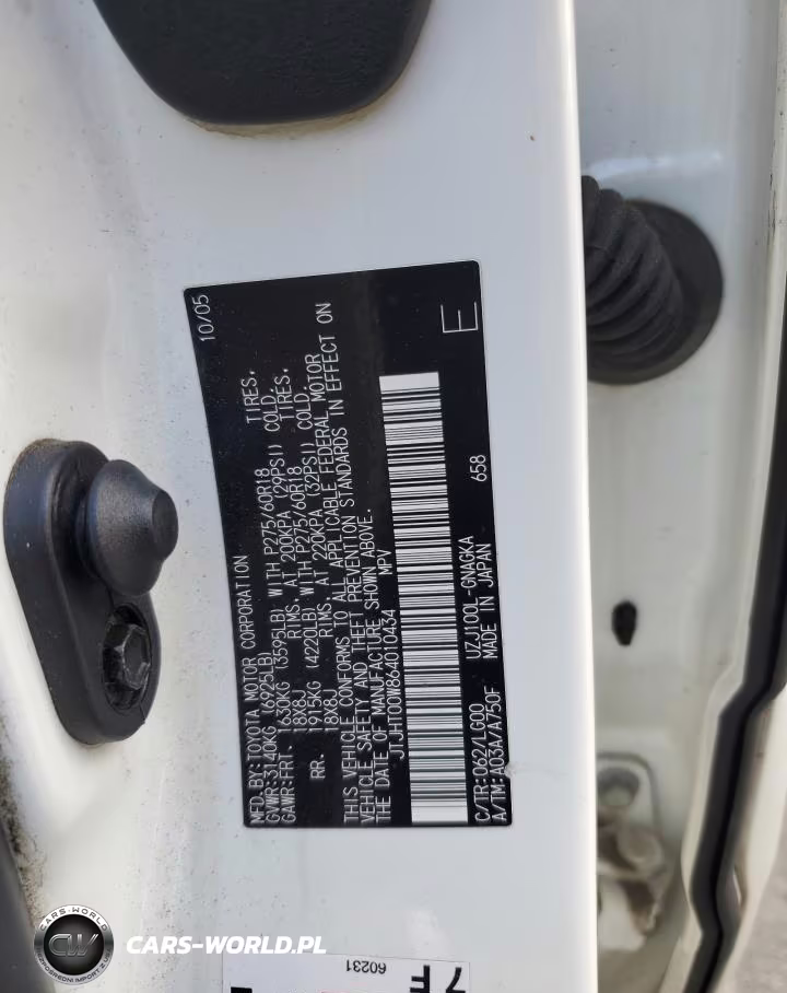 2006 Lexus Lx 470 VIN:JTJHT00W864010434 - 13