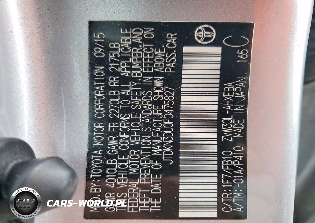 2015 Toyota Prius Three VIN:JTDKN3DU0F0475827 - 12
