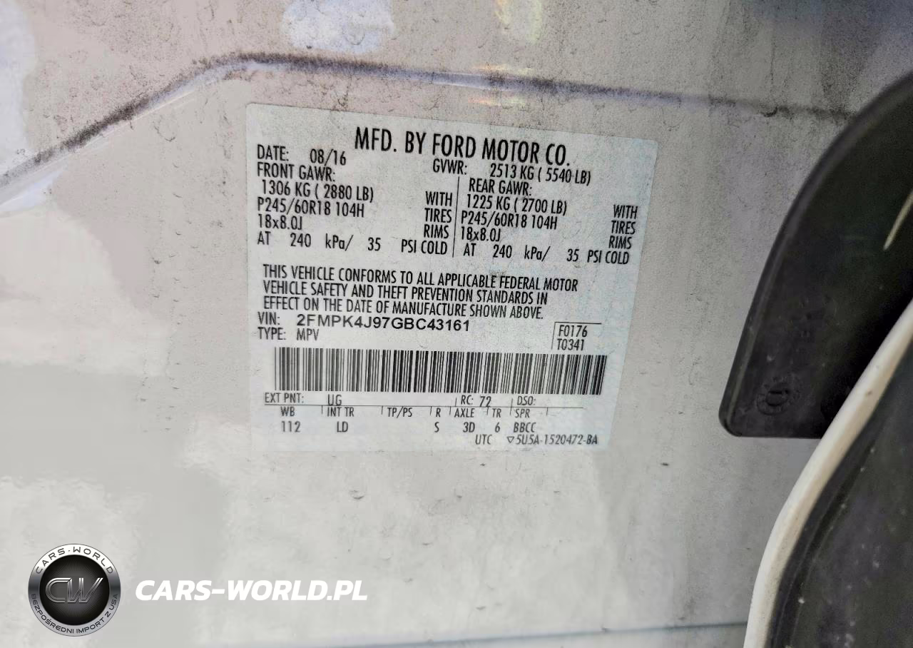 2016 Ford Edge Sel VIN:2FMPK4J97GBC43161 - 13