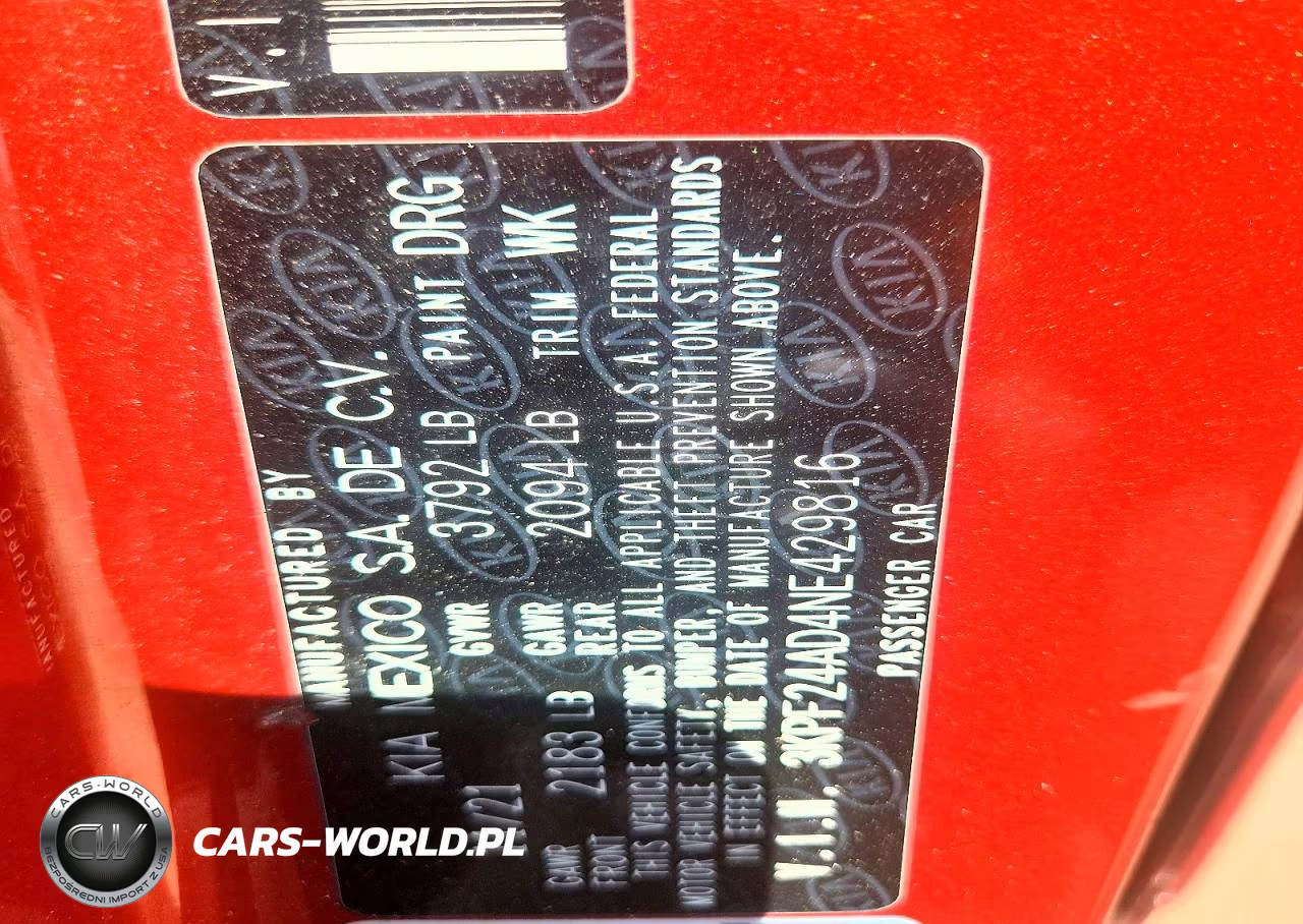 2022 Kia Forte Lxs VIN:3KPF24AD4NE429816 - 12