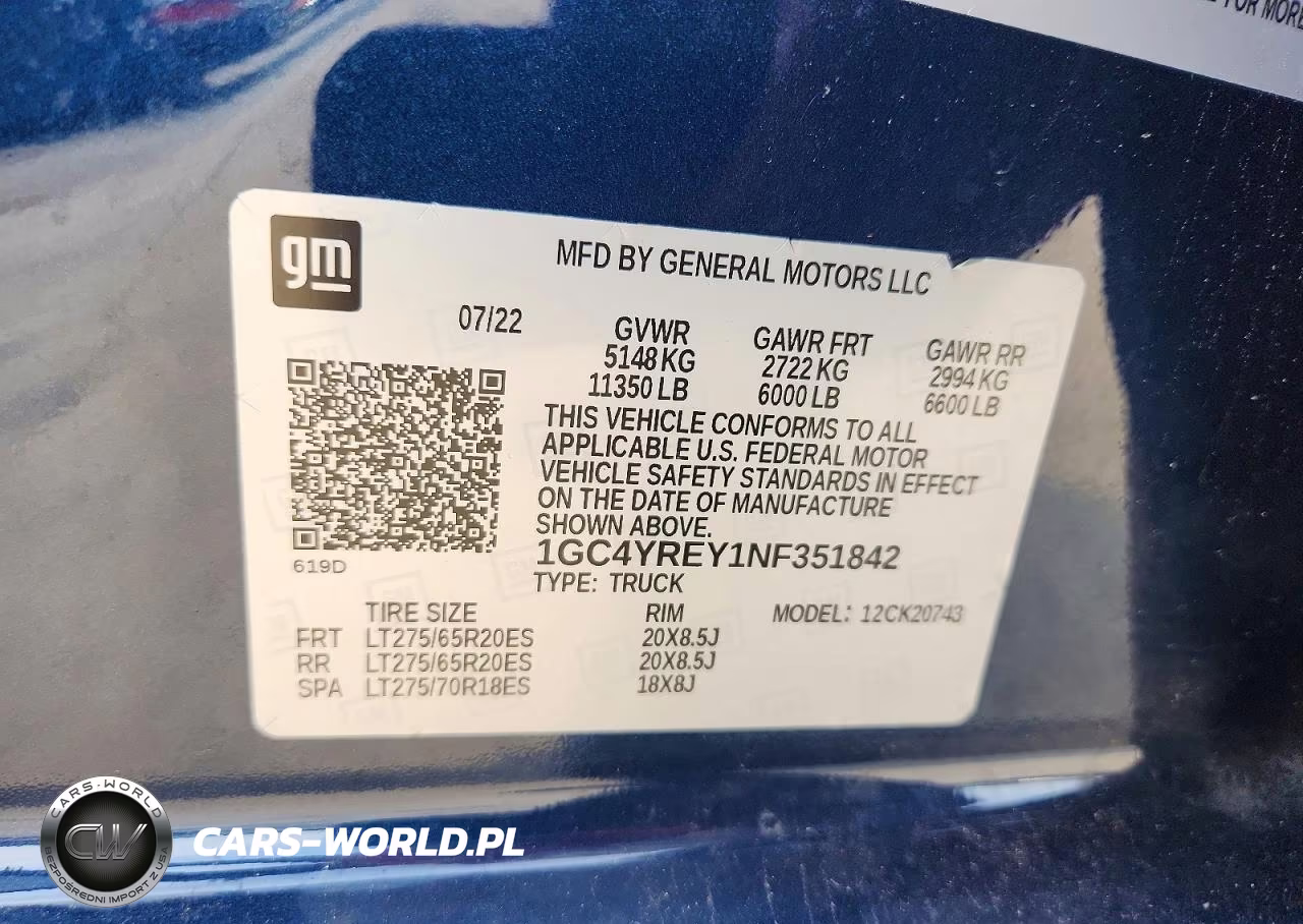2022 Chevrolet Silverado K2500 High Country VIN:1GC4YREY1NF351842 - 12
