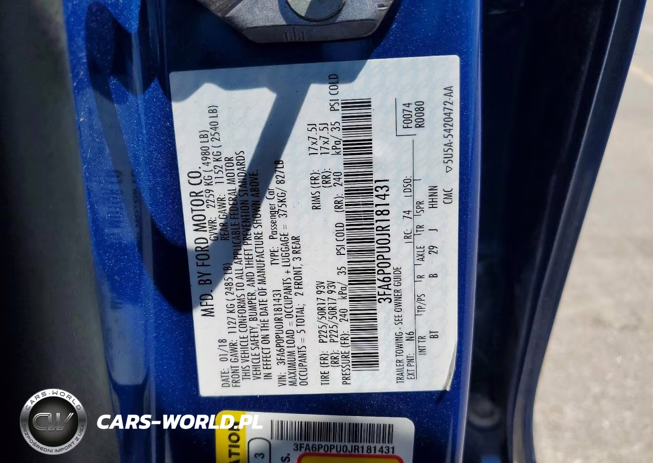 2018 Ford Fusion Se Phev VIN:3FA6P0PU0JR181431 - 12