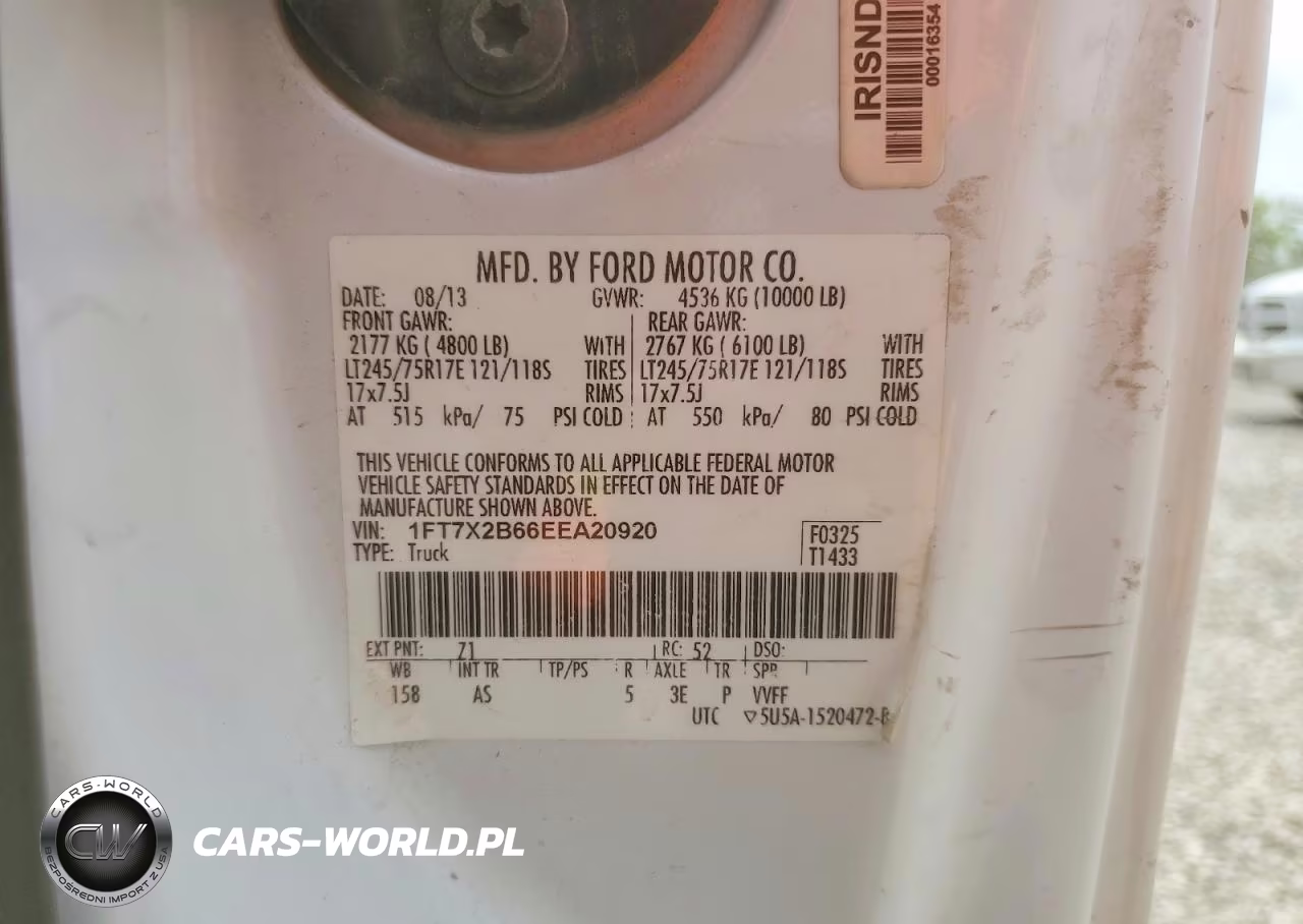 2014 Ford F250 Super Duty VIN:1FT7X2B66EEA20920 - 12