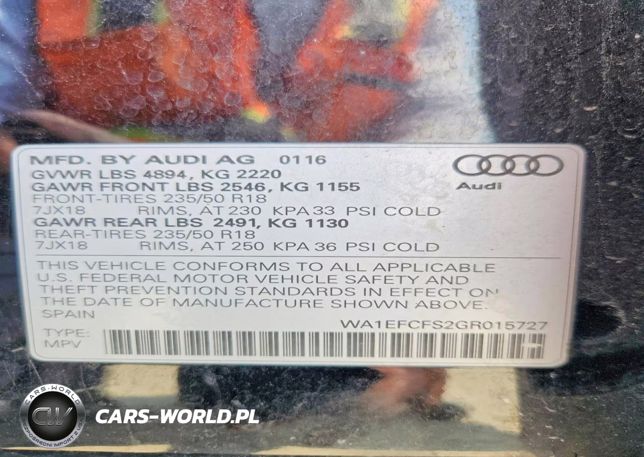 2016 Audi Q3 Premium Plus VIN:WA1EFCFS2GR015727 - 12
