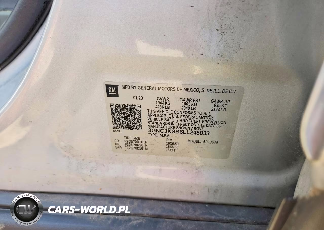 2020 Chevrolet Trax Ls VIN:3GNCJKSB6LL245033 - 13