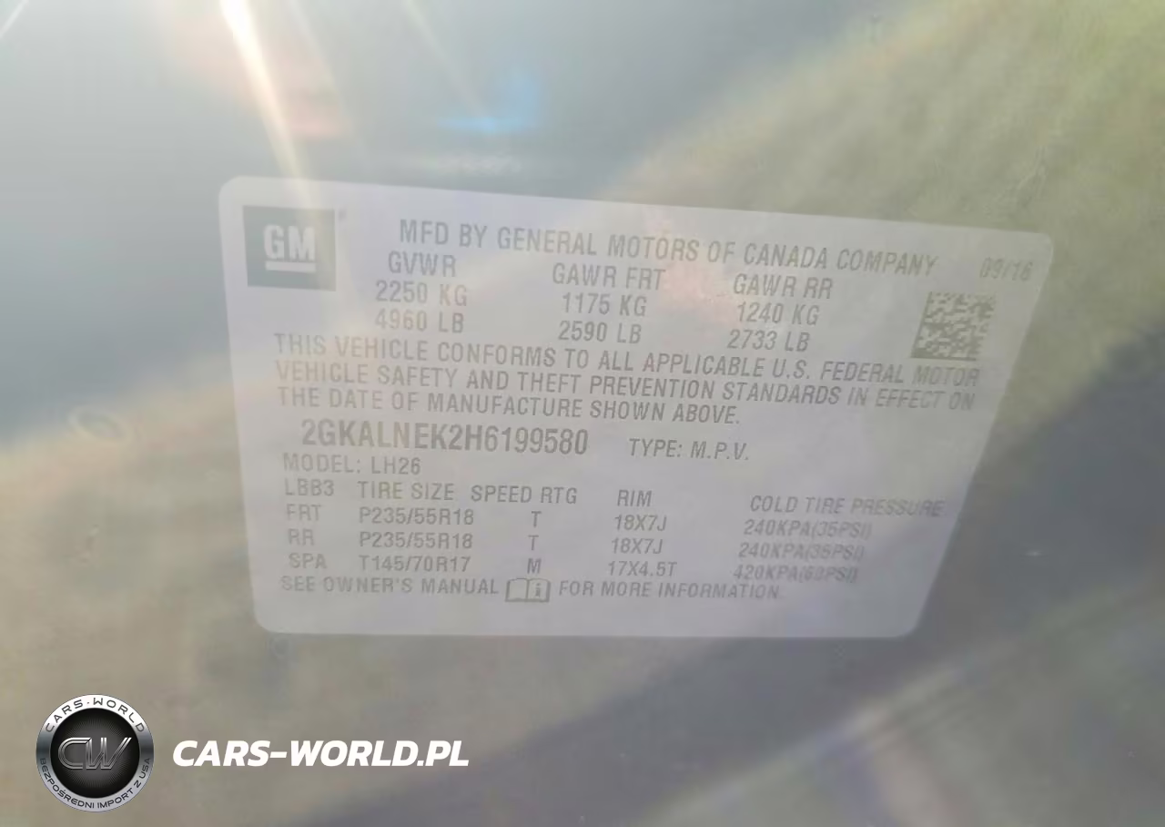 2017 GMC Terrain Sle VIN:2GKALNEK2H6199580 - 13