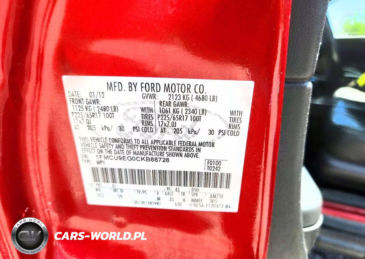 2012 Ford Escape Limited VIN:1FMCU9EG0CKB88728 - 14