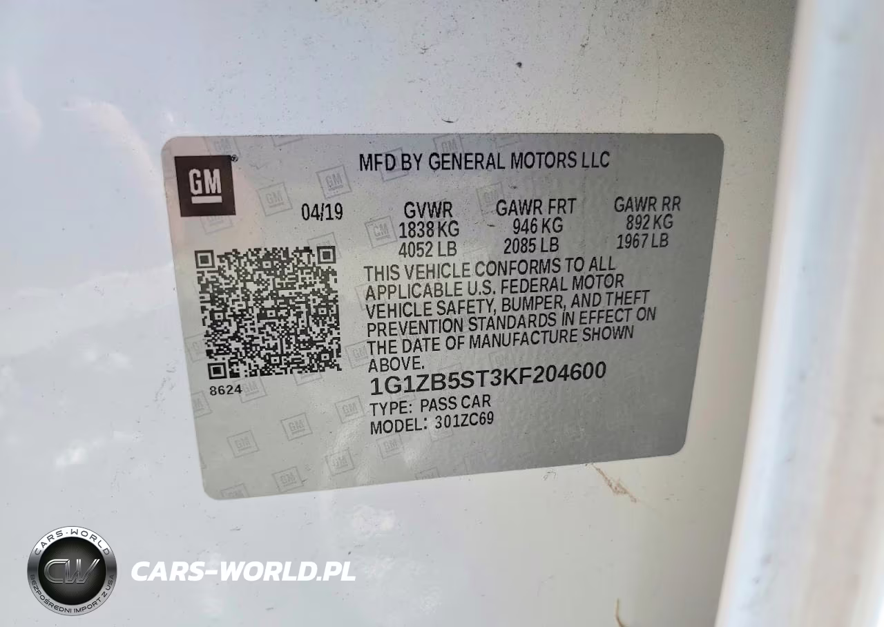 2019 Chevrolet Malibu Ls VIN:1G1ZB5ST3KF204600 - 13