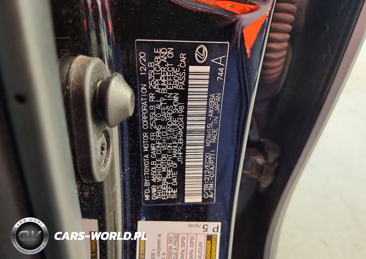 2021 Lexus Ux 250H VIN:JTHP9JBH4M2041981 - 14