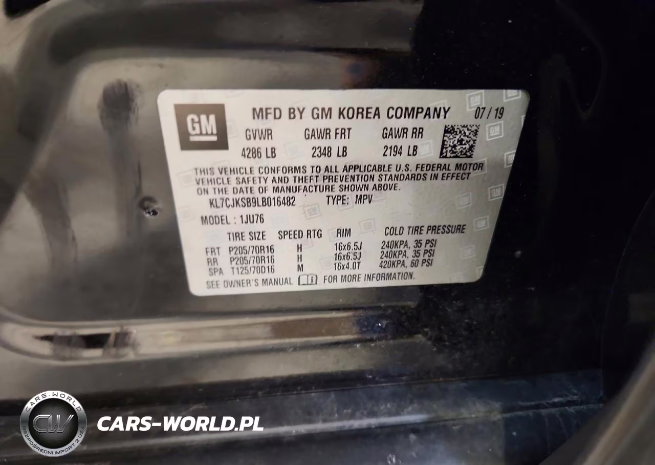 2020 Chevrolet Trax Ls VIN:KL7CJKSB9LB016482 - 14