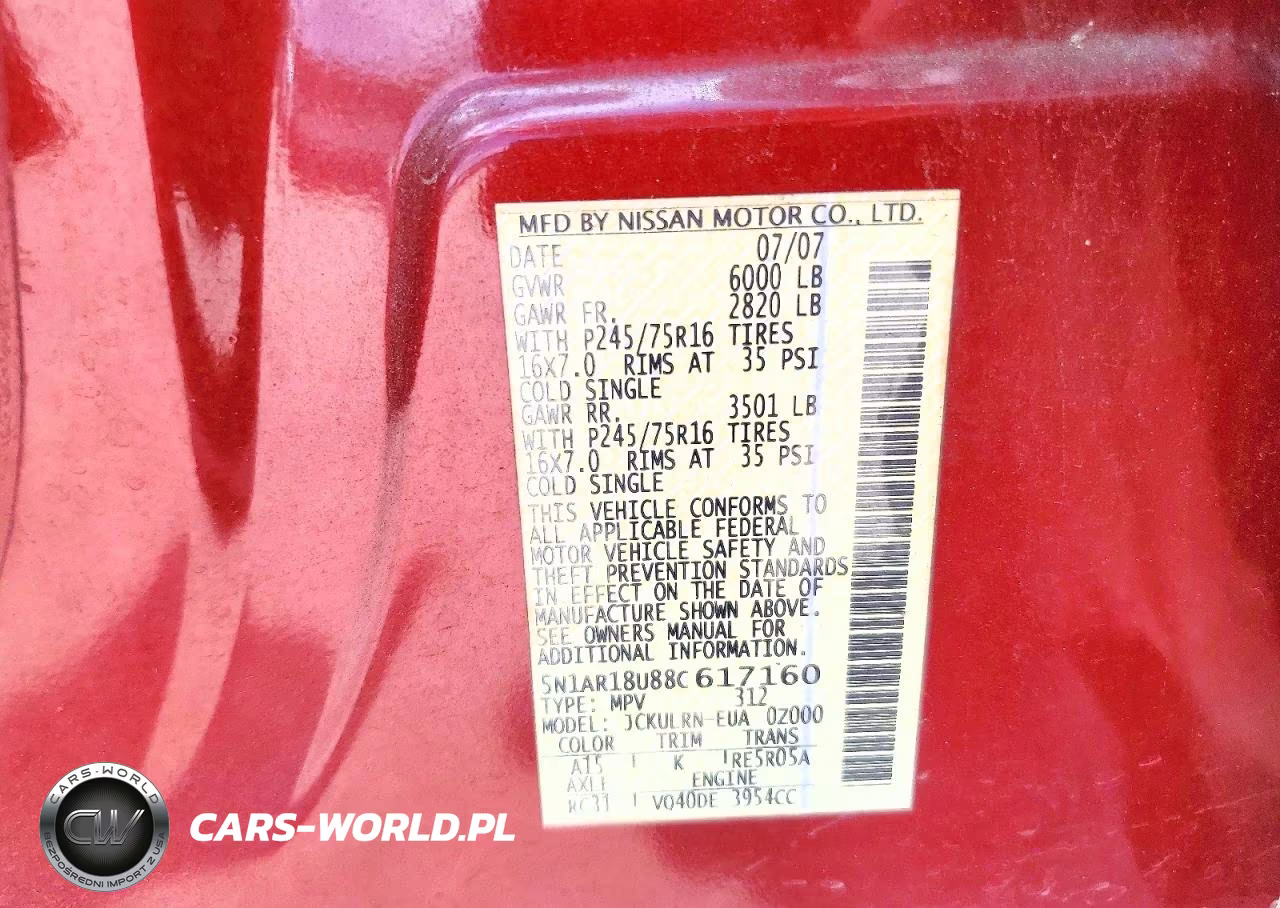 2008 Nissan Pathfinder S VIN:5N1AR18U88C617160 - 13