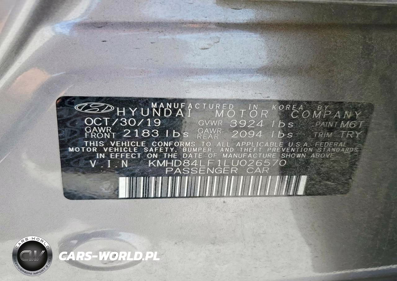 2020 Hyundai Elantra Sel VIN:KMHD84LF1LU026570 - 13