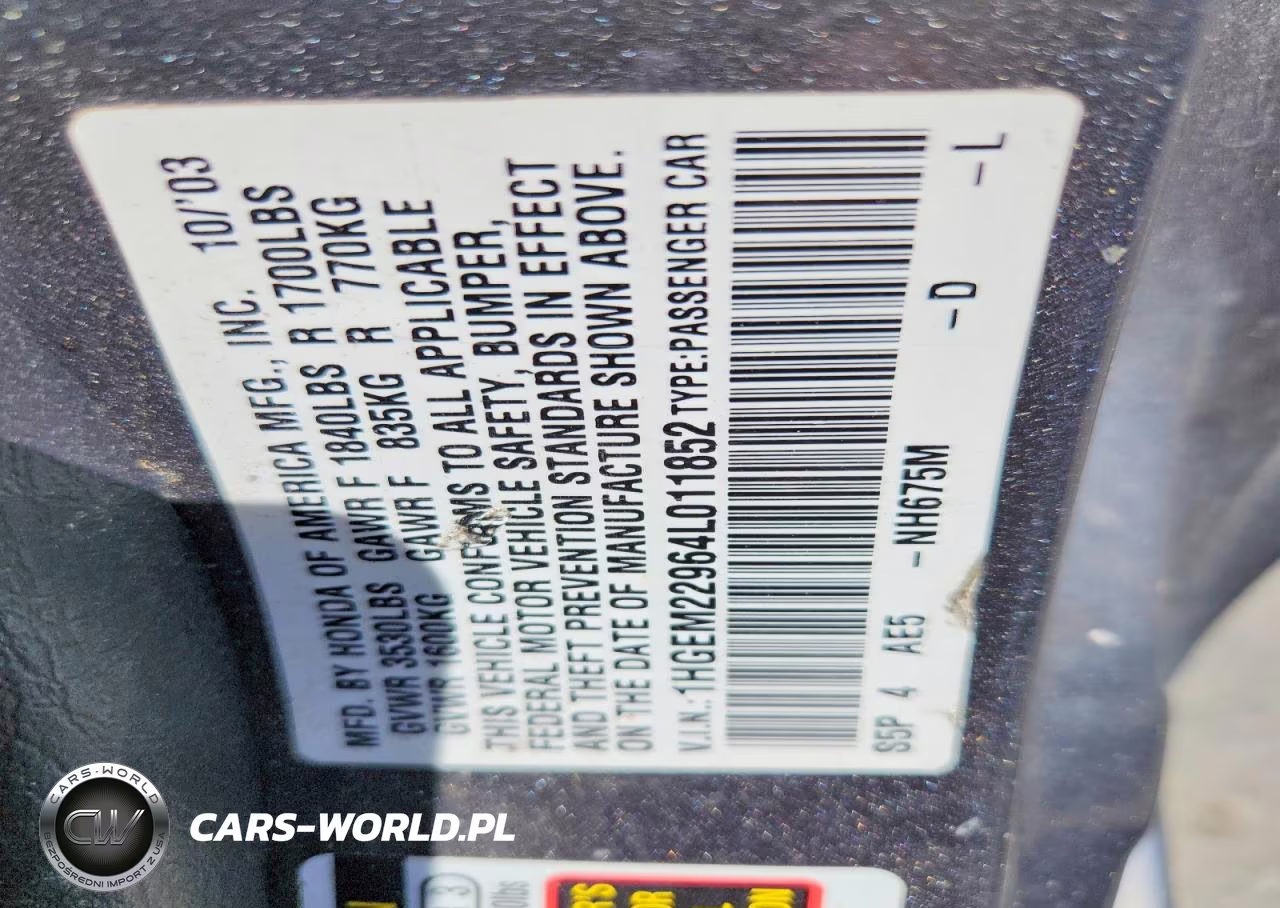 2004 Honda Civic Ex VIN:1HGEM22964L011852 - 12