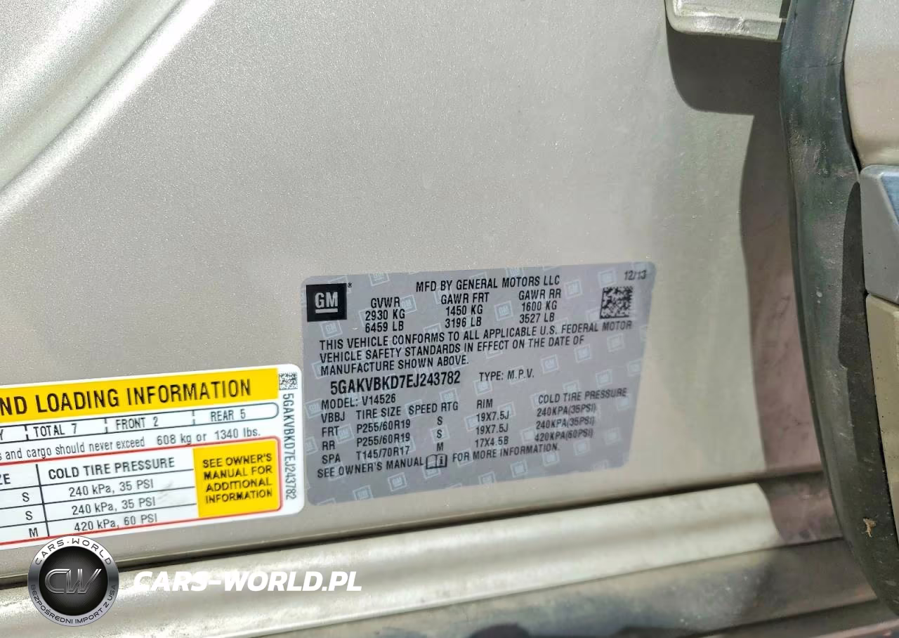 2014 Buick Enclave VIN:5GAKVBKD7EJ243782 - 12