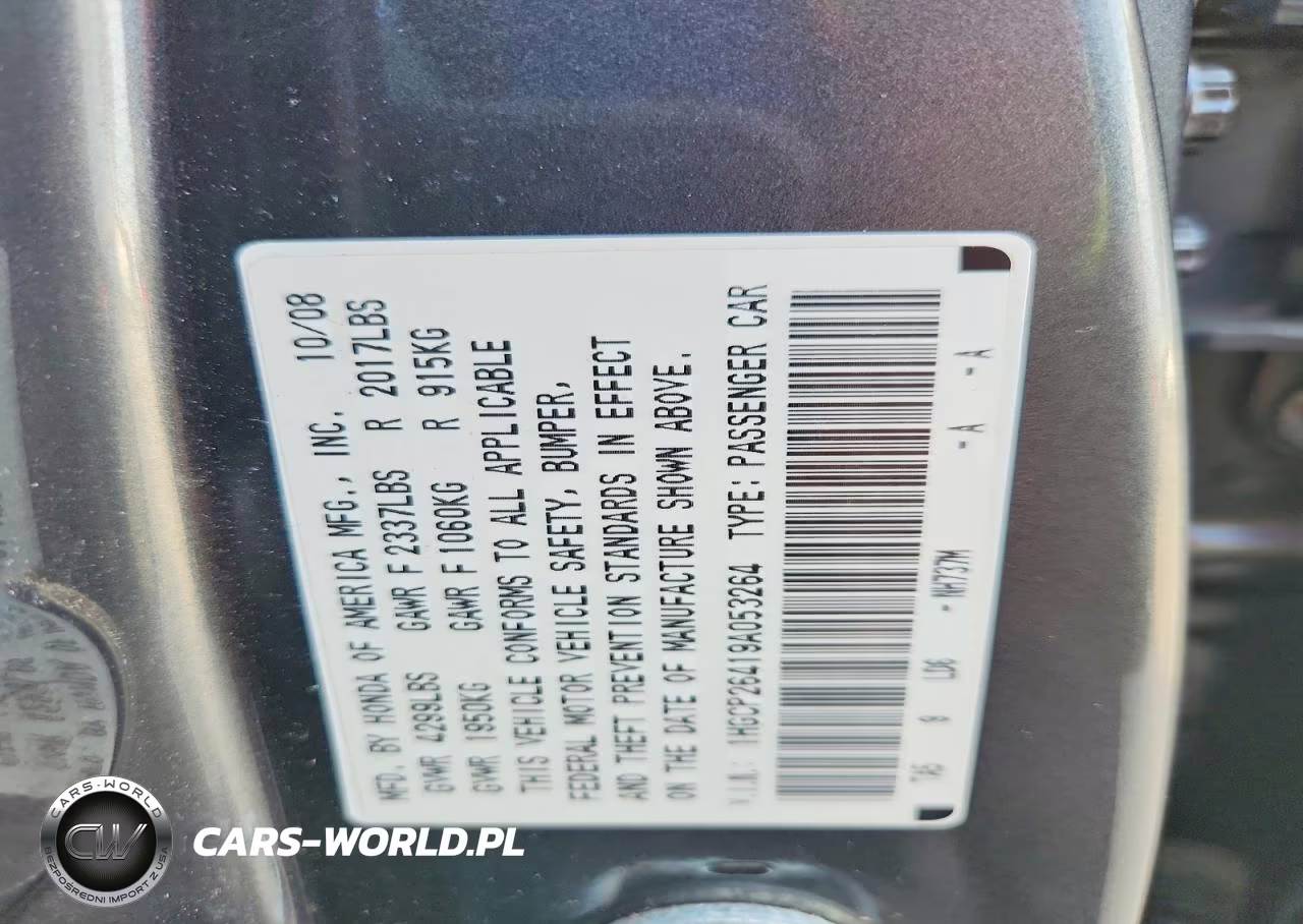 2009 Honda Accord Lxp VIN:1HGCP26419A053264 - 13