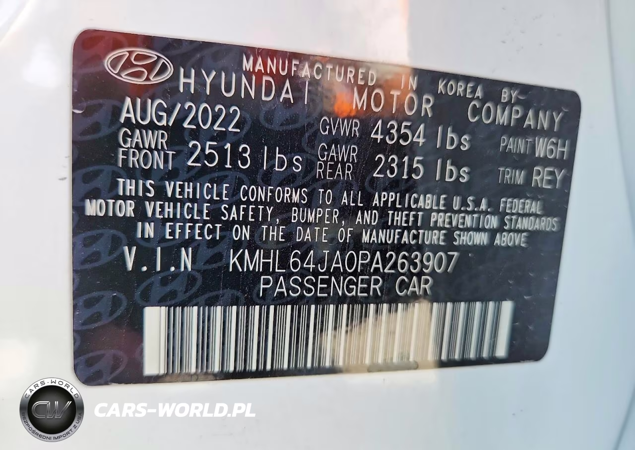 2023 Hyundai Sonata Sel VIN:KMHL64JA0PA263907 - 13