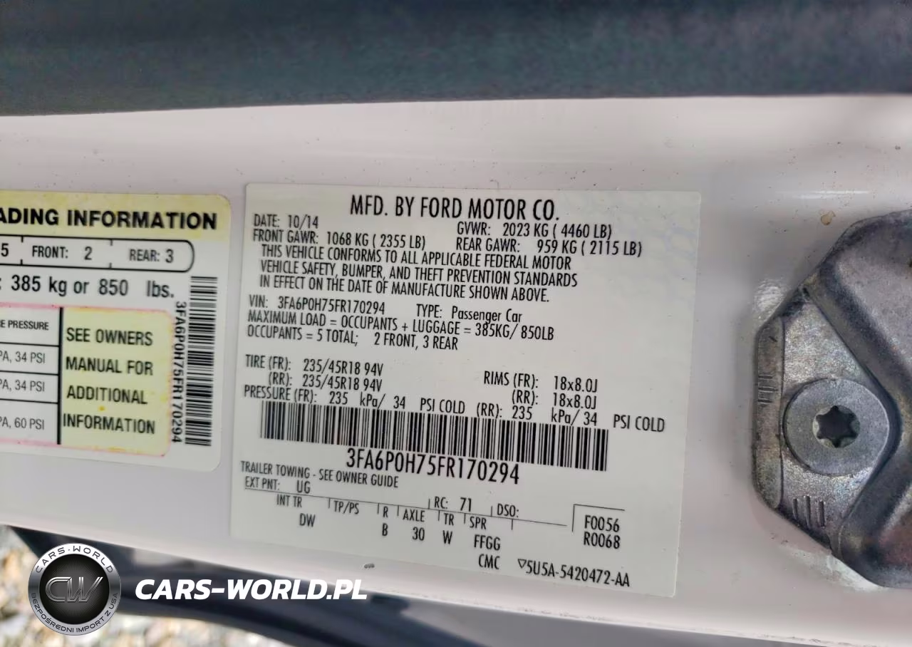 2015 Ford Fusion Se VIN:3FA6P0H75FR170294 - 12
