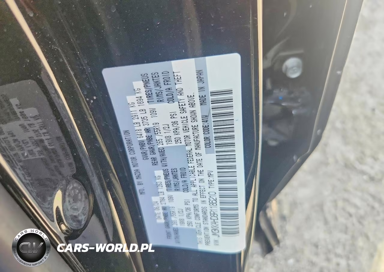 2024 Mazda Cx-90 Select VIN:JM3KKAHD8R1186210 - 13