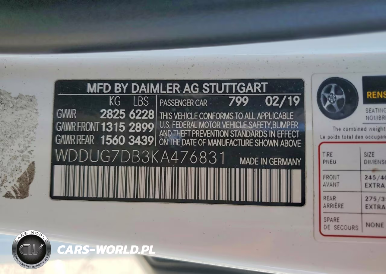 2019 Mercedes-Benz S S560E VIN:WDDUG7DB3KA476831 - 12