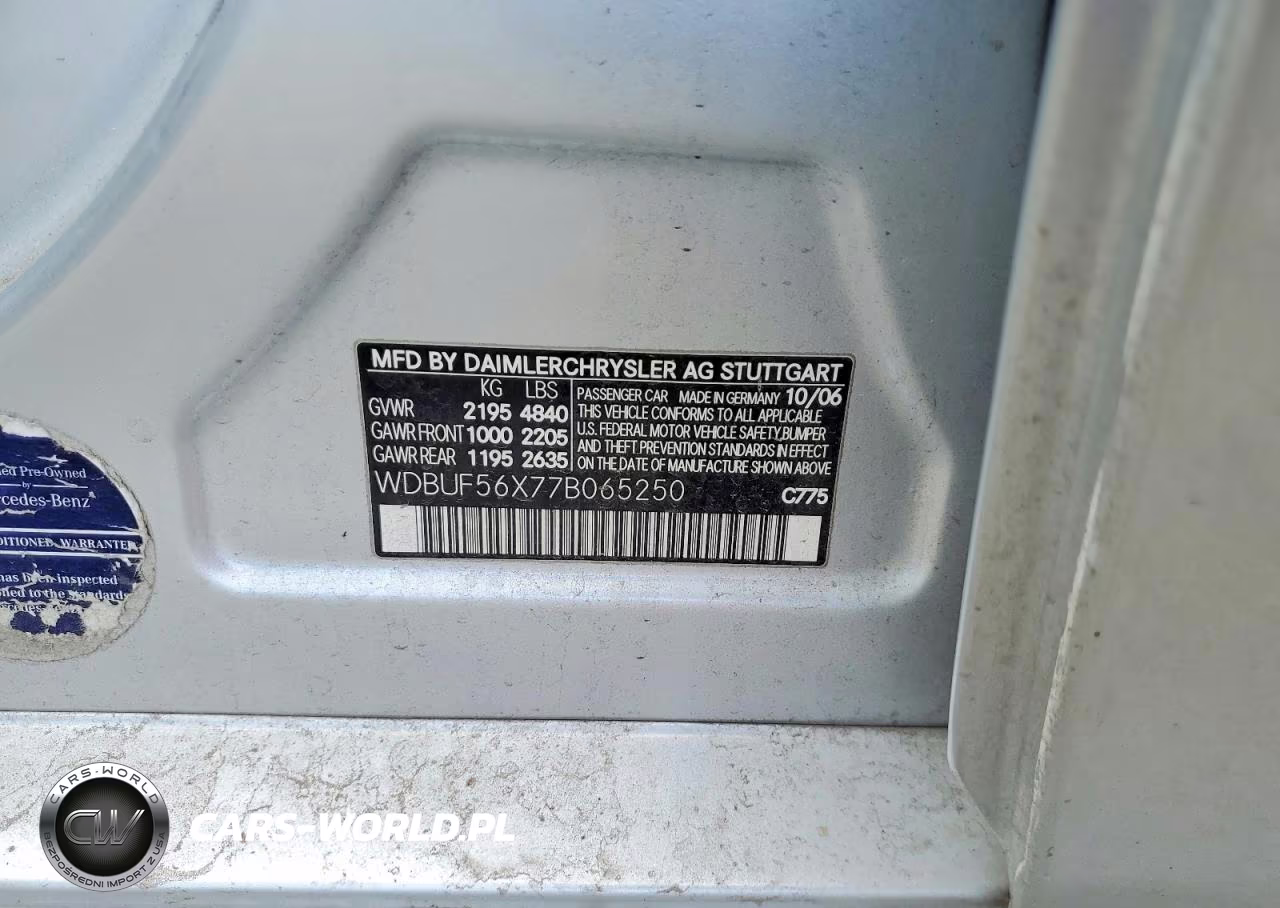 2007 Mercedes-Benz E 350 VIN:WDBUF56X77B065250 - 12
