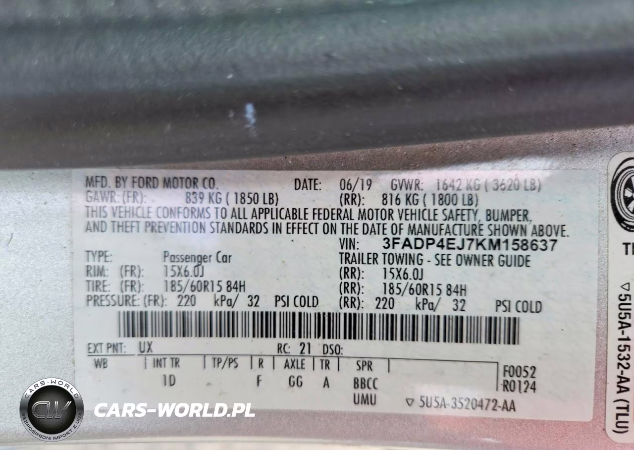 2019 Ford Fiesta Se VIN:3FADP4EJ7KM158637 - 12