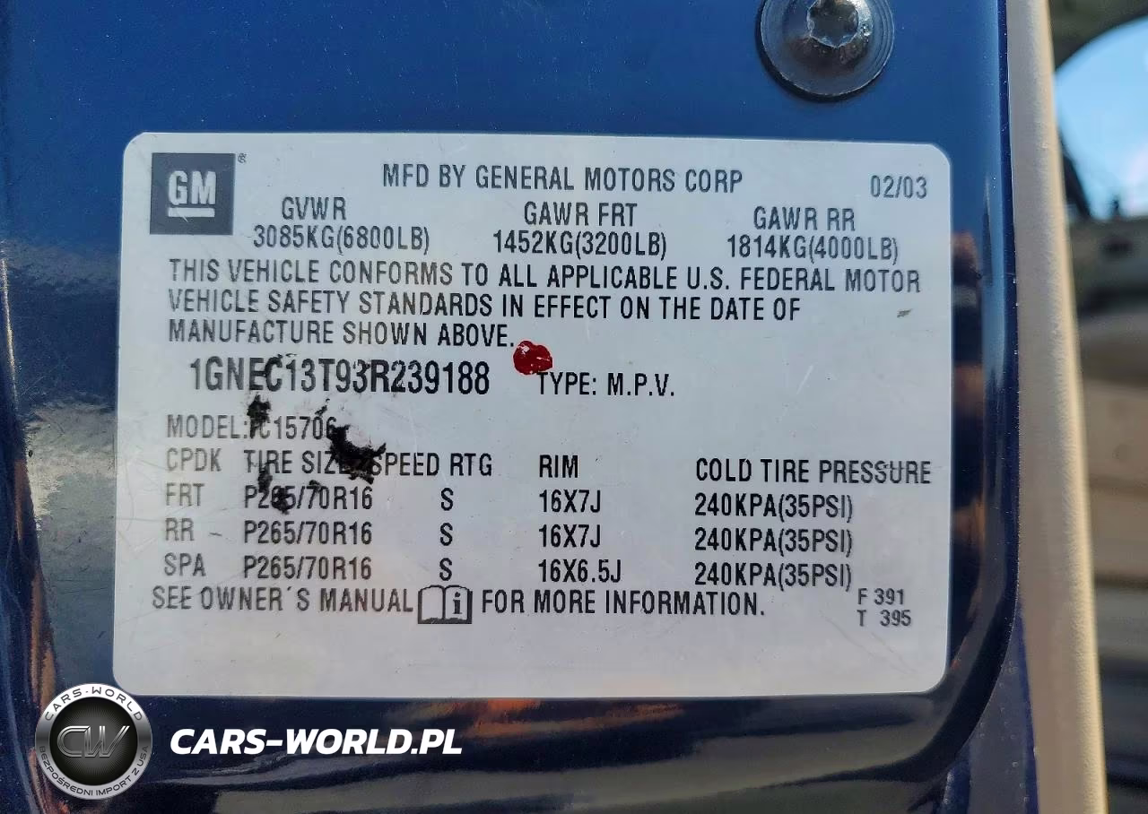 1994 Chevrolet Gmt-400 VIN:1GNEC13T93R239188 - 13
