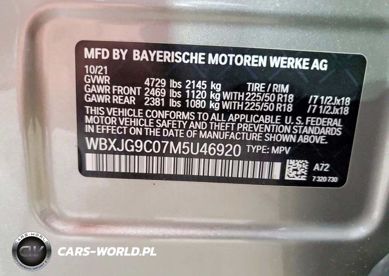 2021 BMW X1 xDrive28I VIN:WBXJG9C07M5U46920 - 13