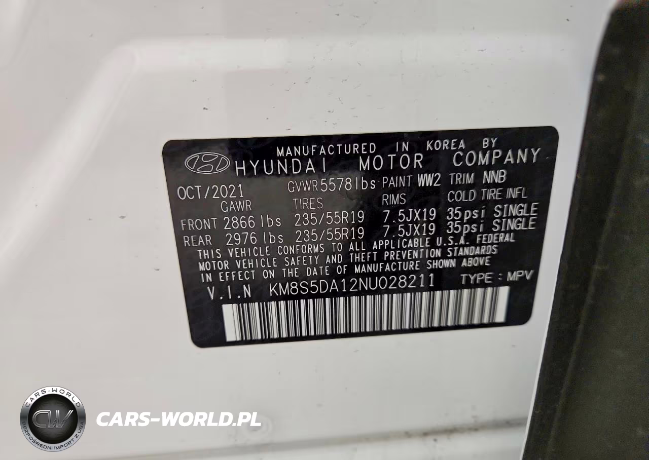 2022 Hyundai Santa Fe Limited VIN:KM8S5DA12NU028211 - 13