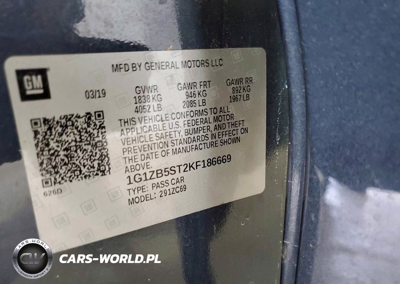 2019 Chevrolet Malibu Ls VIN:1G1ZB5ST2KF186669 - 12