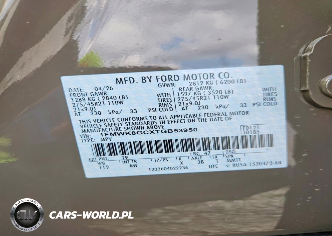 2026 Ford Explorer St VIN:1FMWK8GCXTGB53950 - 14