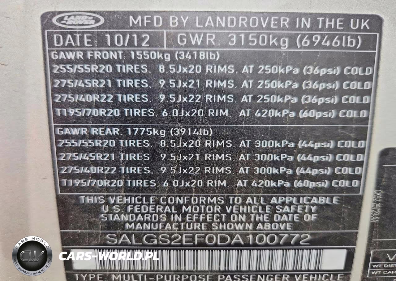 2013 Land Rover Range Rover Supercharged VIN:SALGS2EF0DA100772 - 12
