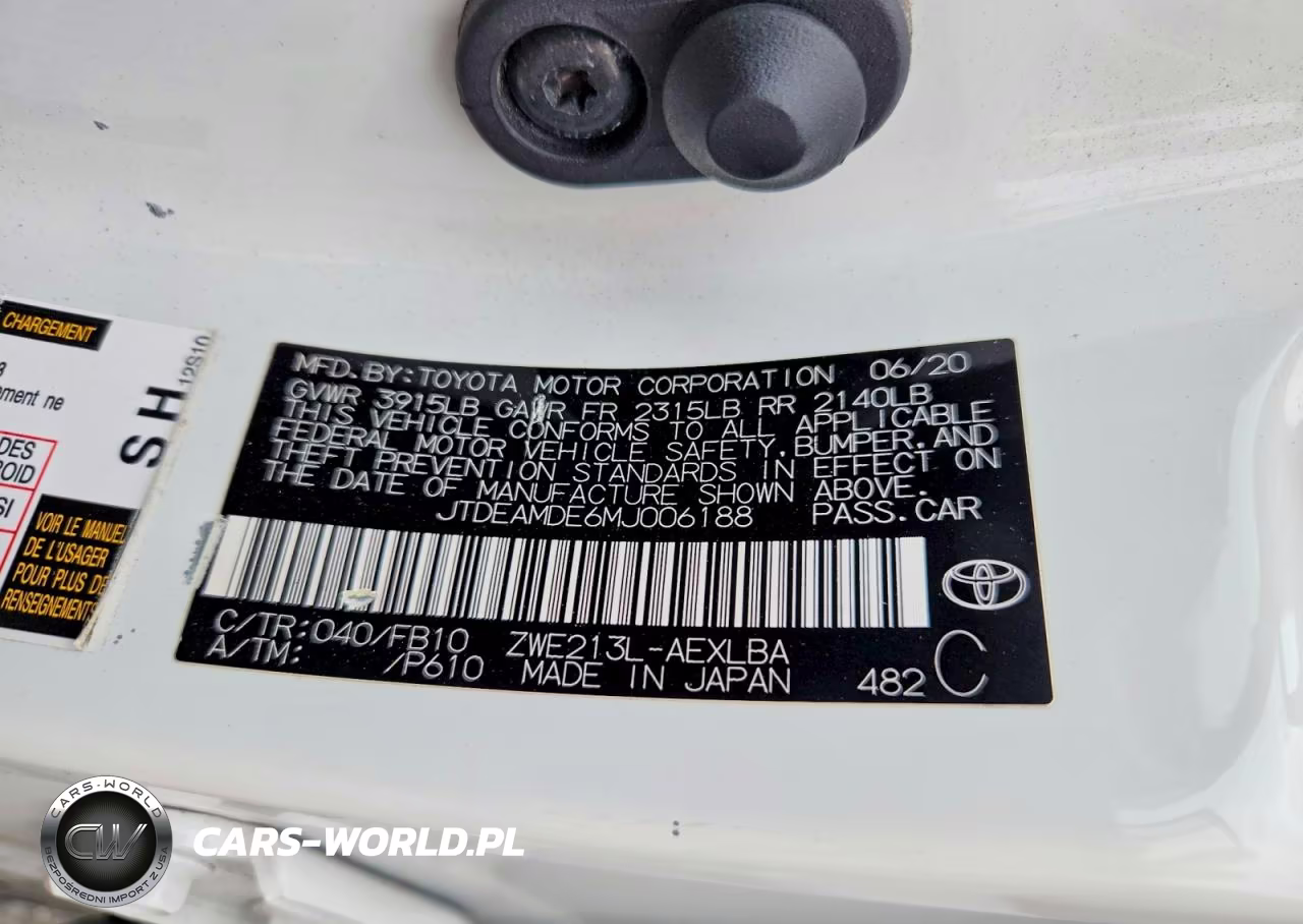 2021 Toyota Corolla Le VIN:JTDEAMDE6MJ006188 - 12