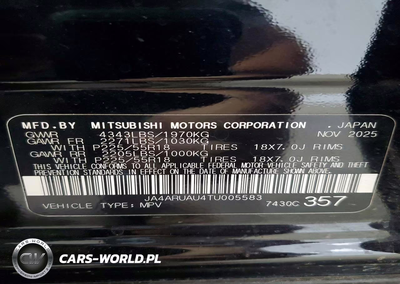2026 Mitsubishi Outlander Sport S-Se VIN:JA4ARUAU4TU005583 - 14