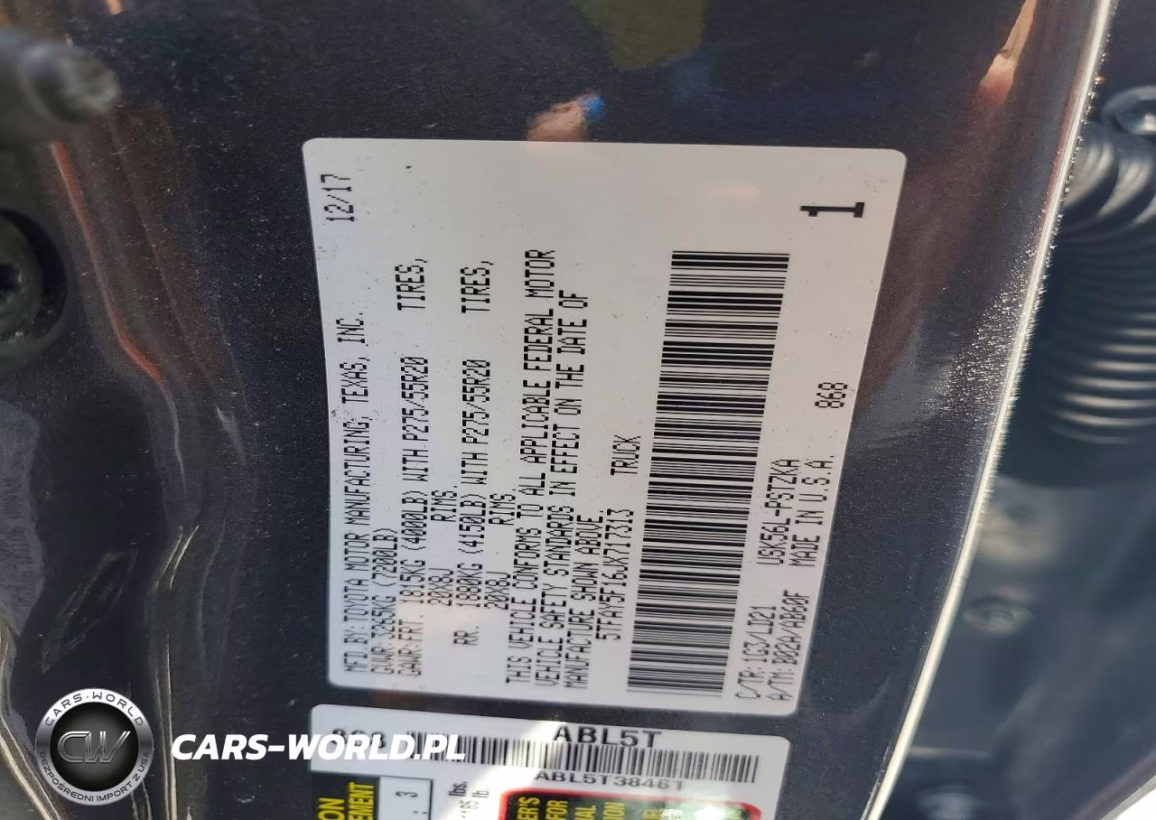 2018 Toyota Tundra 1794 Edition VIN:5TFAY5F16JX717313 - 12