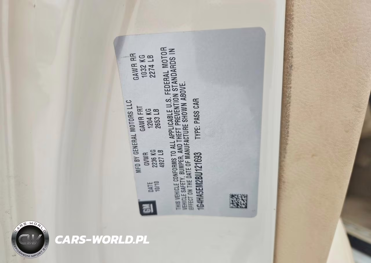 2011 Buick Lucerne Cx VIN:1G4HA5EM2BU121693 - 12