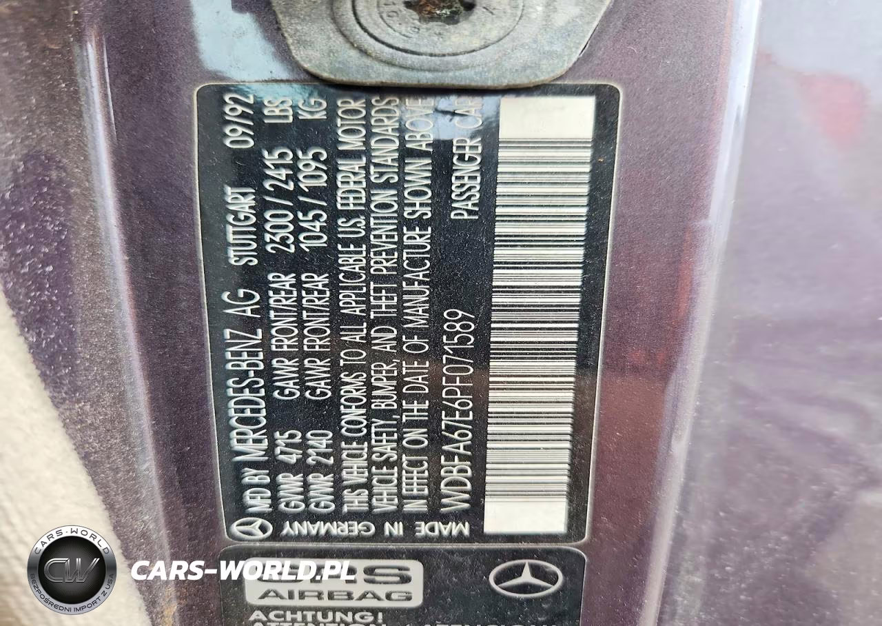1993 Mercedes-Benz 500 Sl VIN:WDBFA67E6PF071589 - 12