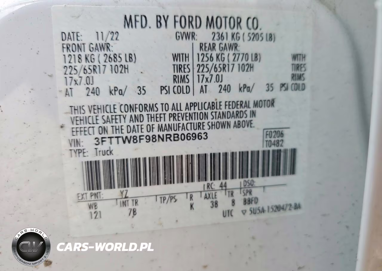 2022 Ford Maverick Xl VIN:3FTTW8F98NRB06963 - 12