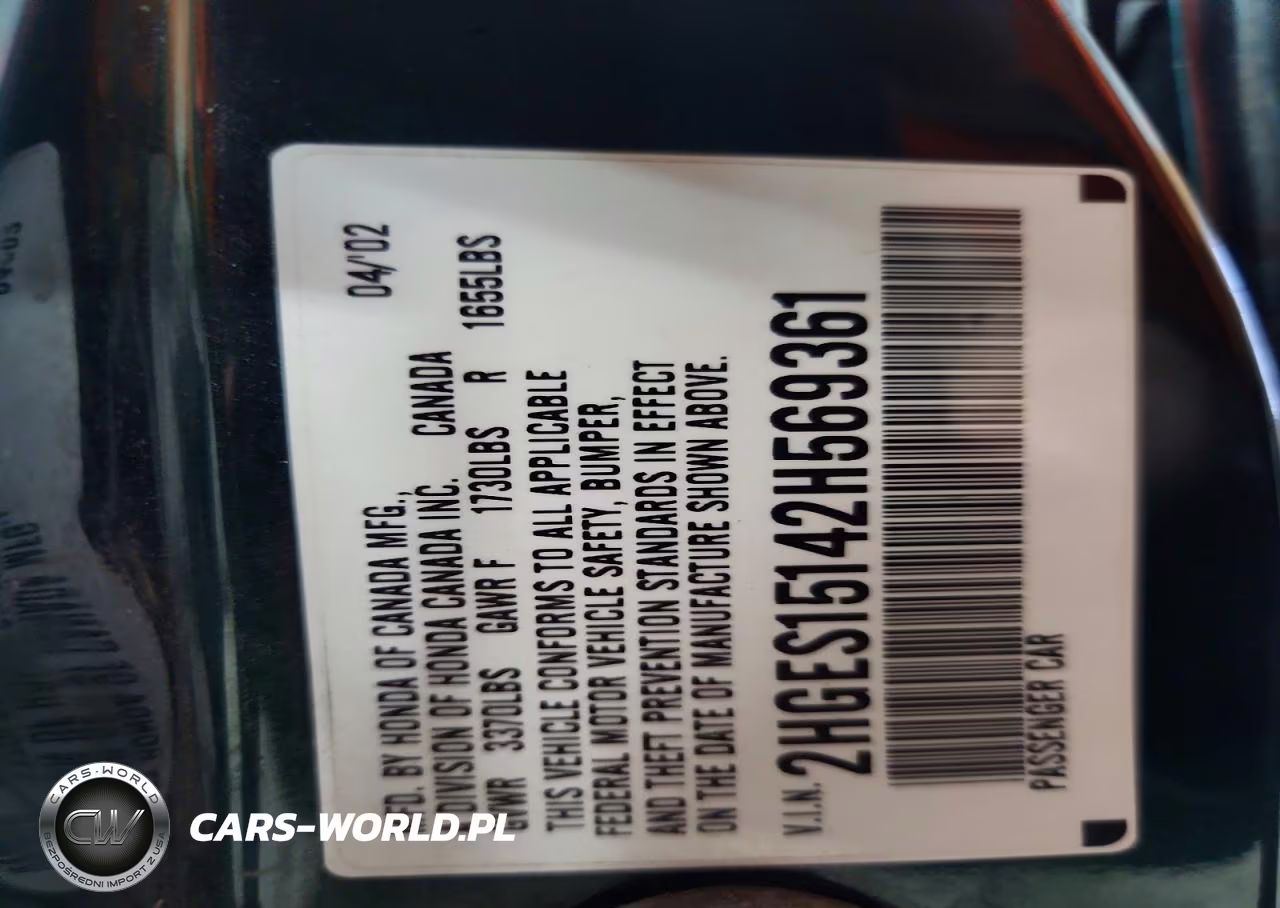 2002 Honda Civic Dx VIN:2HGES15142H569361 - 12