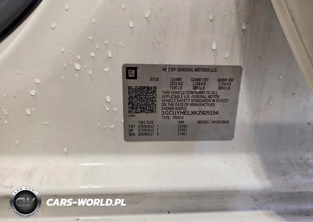 2019 Chevrolet Silverado K1500 High Country VIN:1GCUYHELXKZ425154 - 12