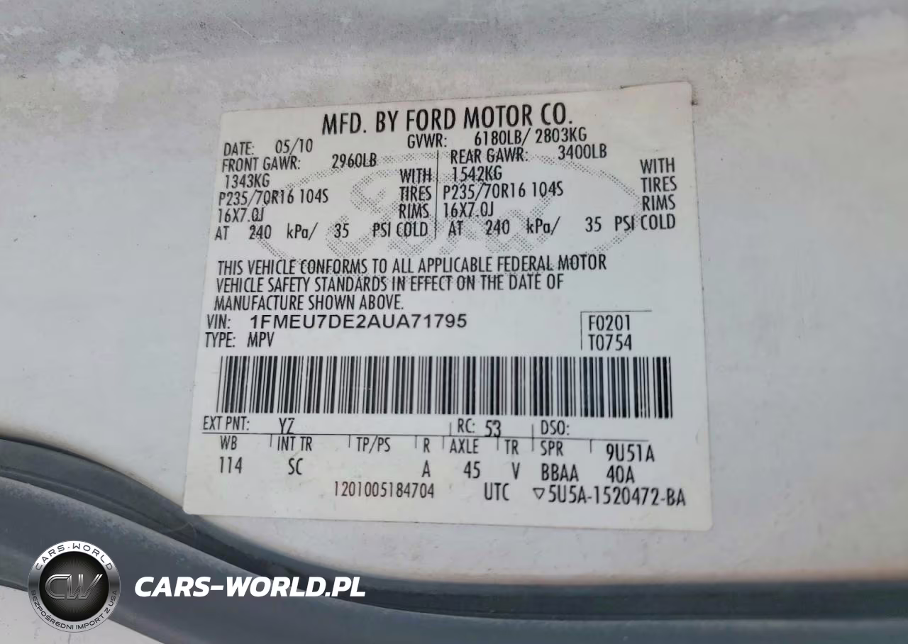 2010 Ford Explorer Xlt VIN:1FMEU7DE2AUA71795 - 13