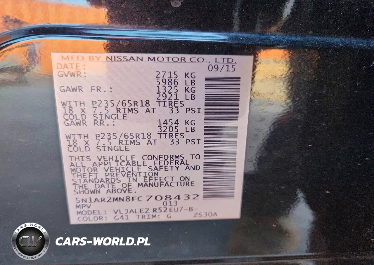 2015 Nissan Pathfinder Sv VIN:5N1AR2MN8FC708432 - 14