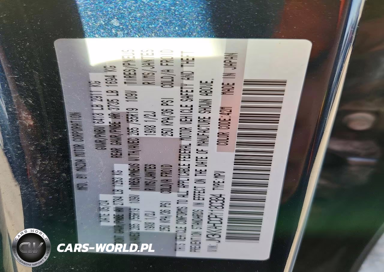 2024 Mazda Cx-90 Select VIN:JM3KKAHD0R1180384 - 13