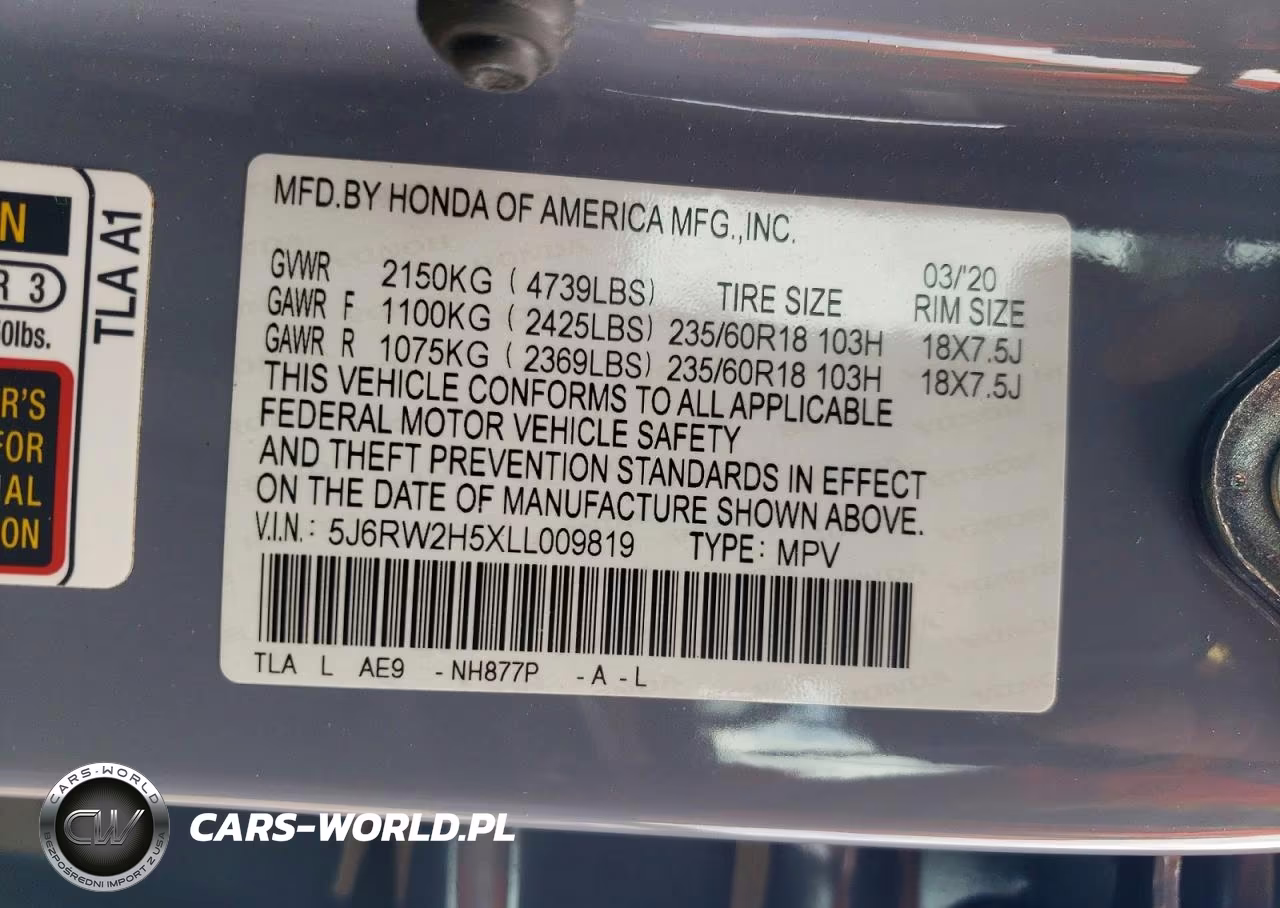 2020 Honda Cr-V Ex VIN:5J6RW2H5XLL009819 - 13