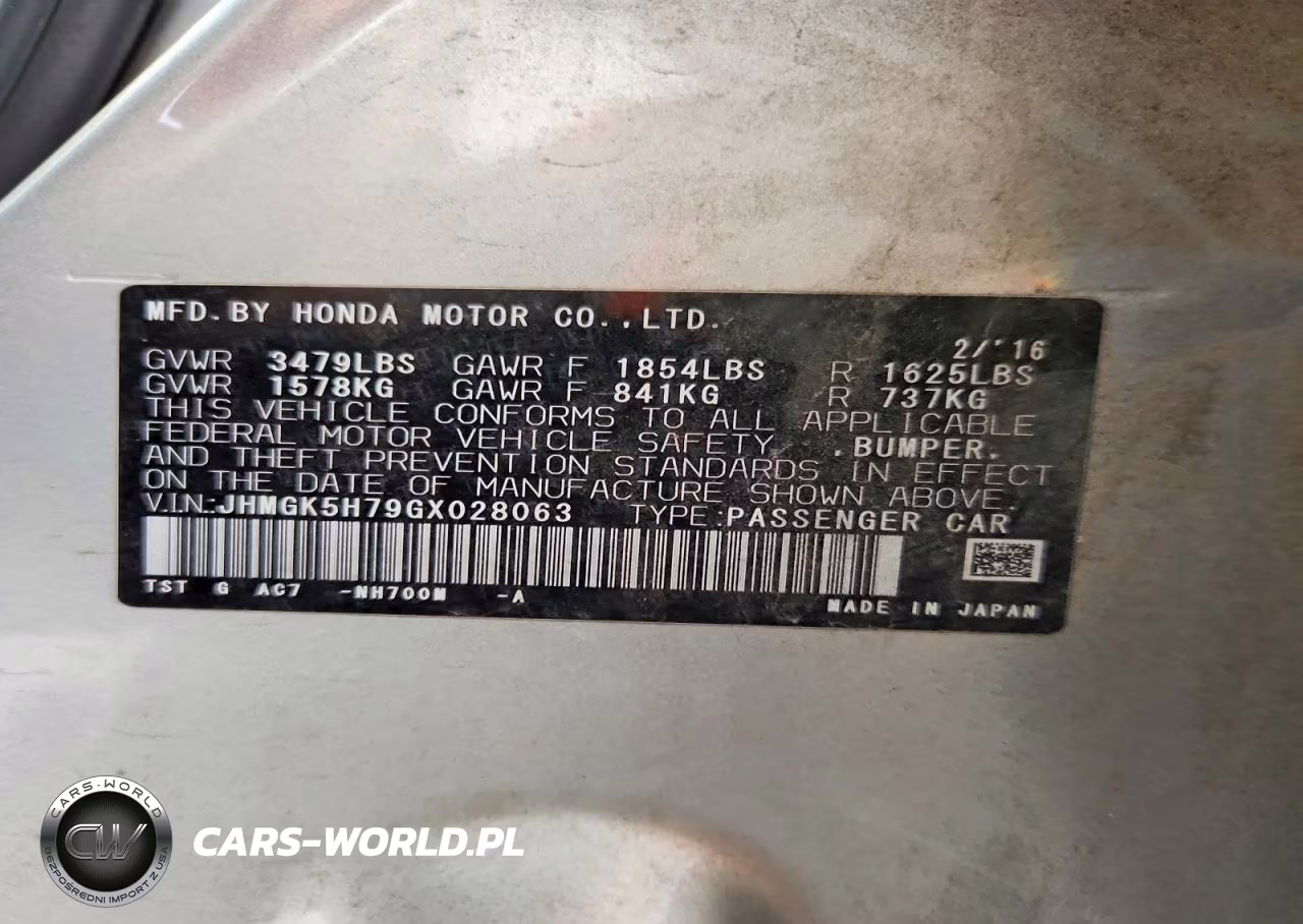 2016 Honda Fit Ex VIN:JHMGK5H79GX028063 - 12