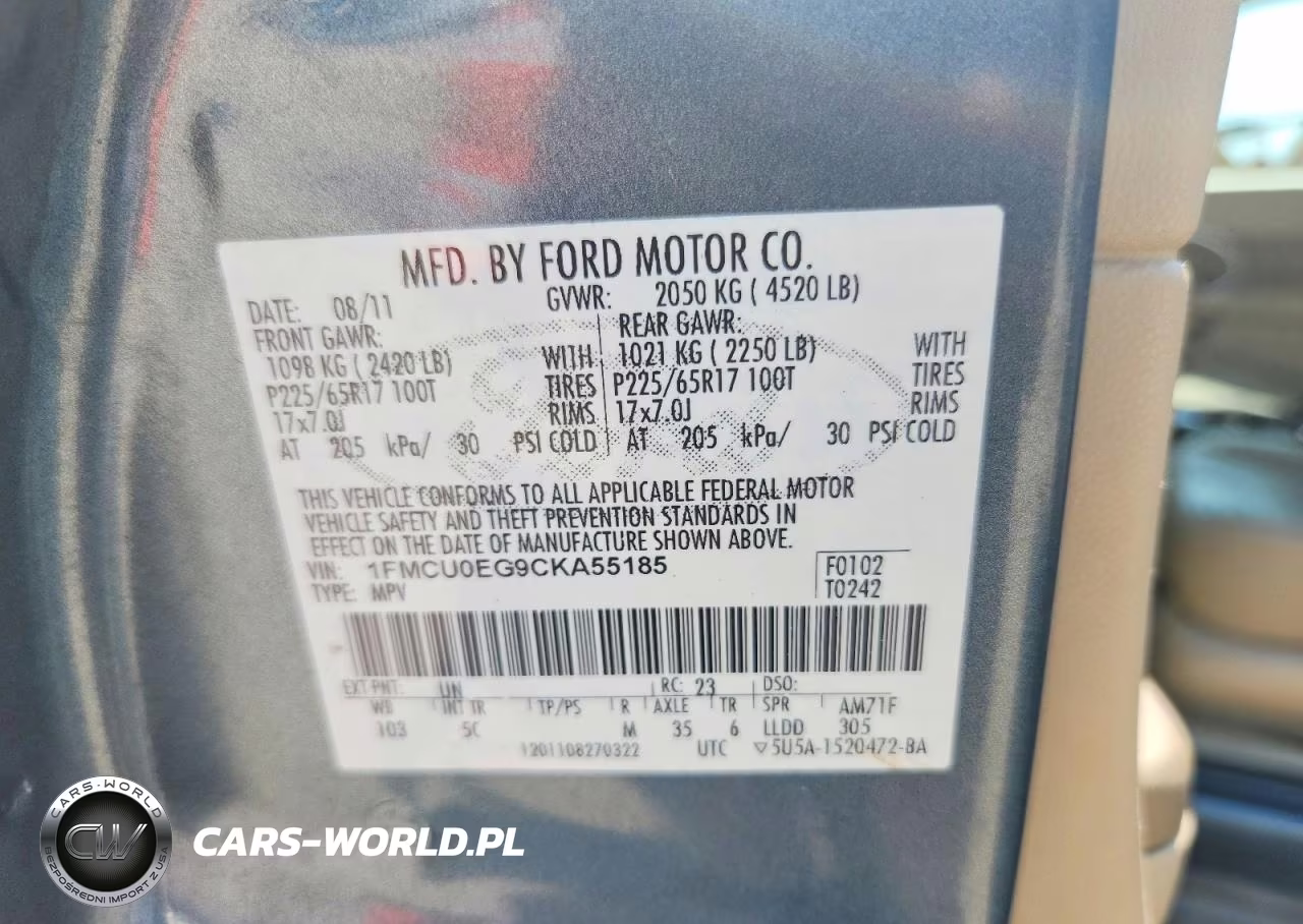 2012 Ford Escape Limited VIN:1FMCU0EG9CKA55185 - 14