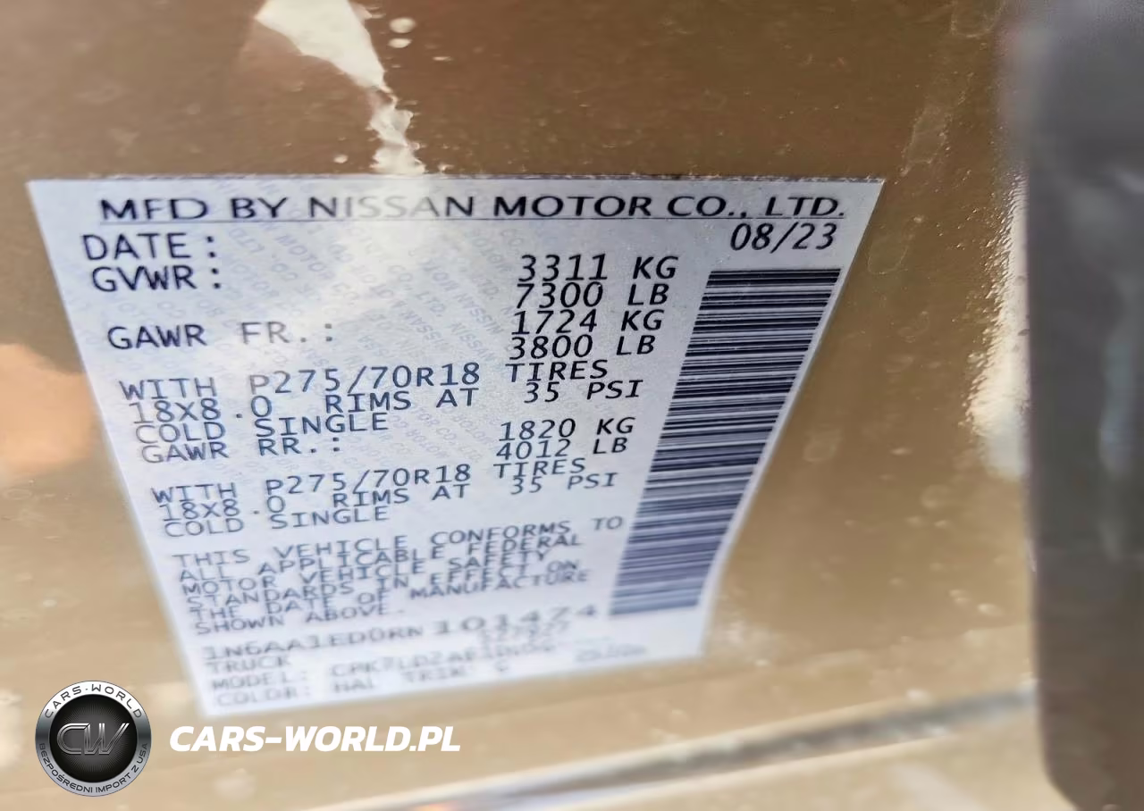 2024 Nissan Titan Pro-4X VIN:1N6AA1ED0RN101474 - 12