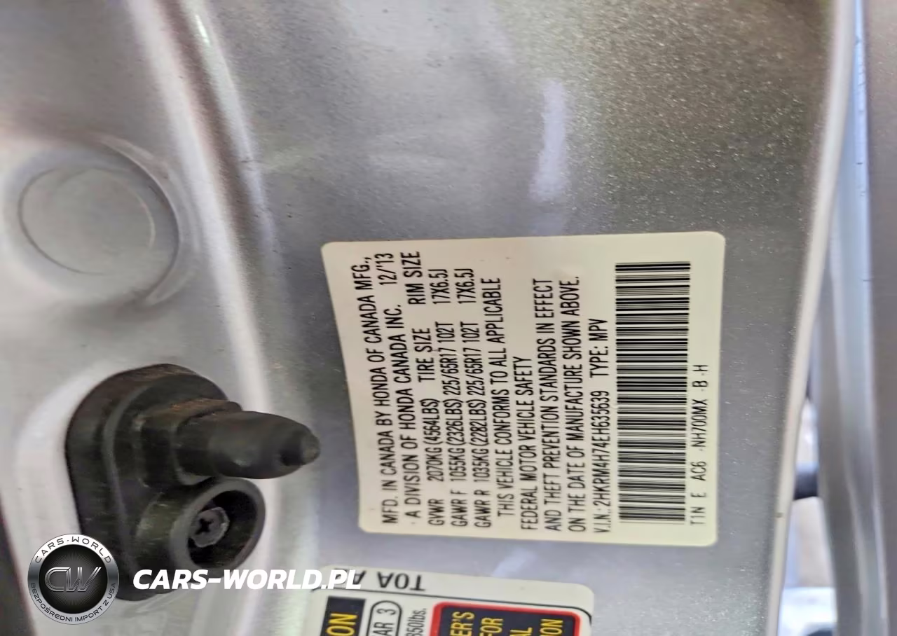 2014 Honda Cr-V Exl VIN:2HKRM4H74EH635639 - 13