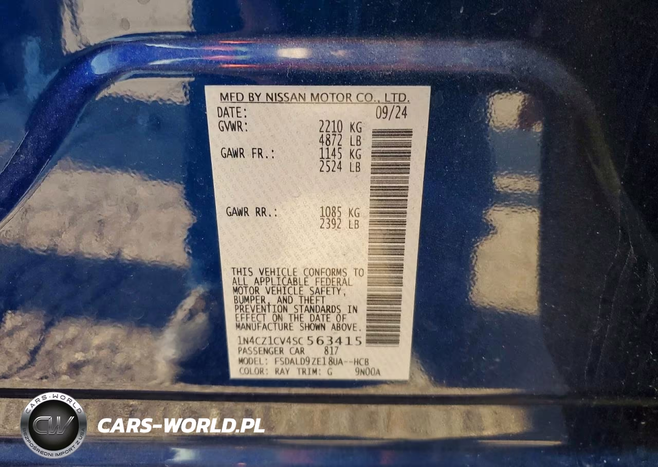 2025 Nissan Leaf Sv Plus VIN:1N4CZ1CV4SC563415 - 12